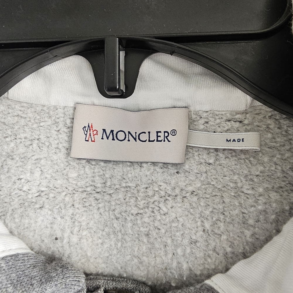Moncler Boy's Gray Hoodie 100% Cotton Size 14 - Picture 4 of 11